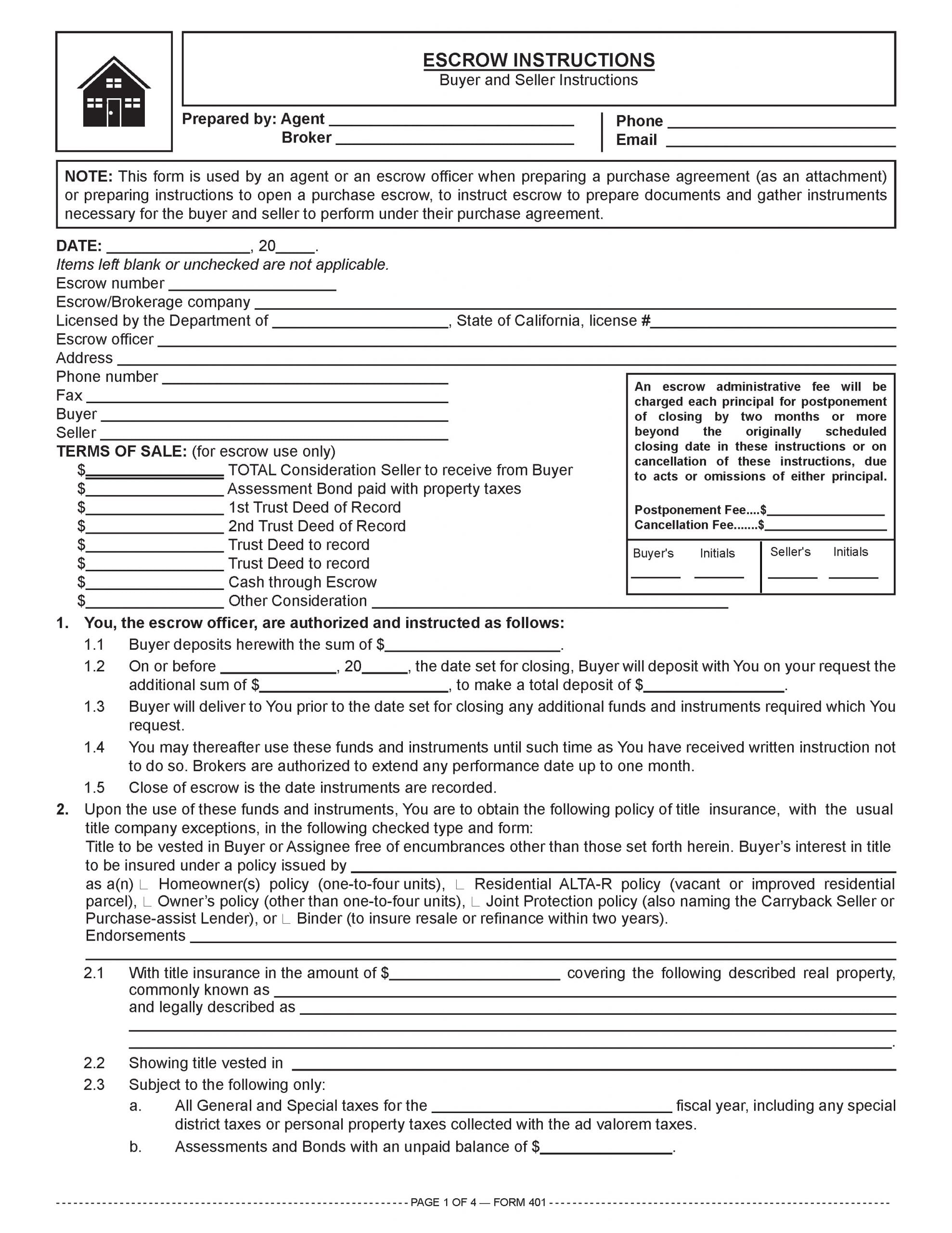 escrow-instructions-buyer-and-seller-instructions-rpi-form-401