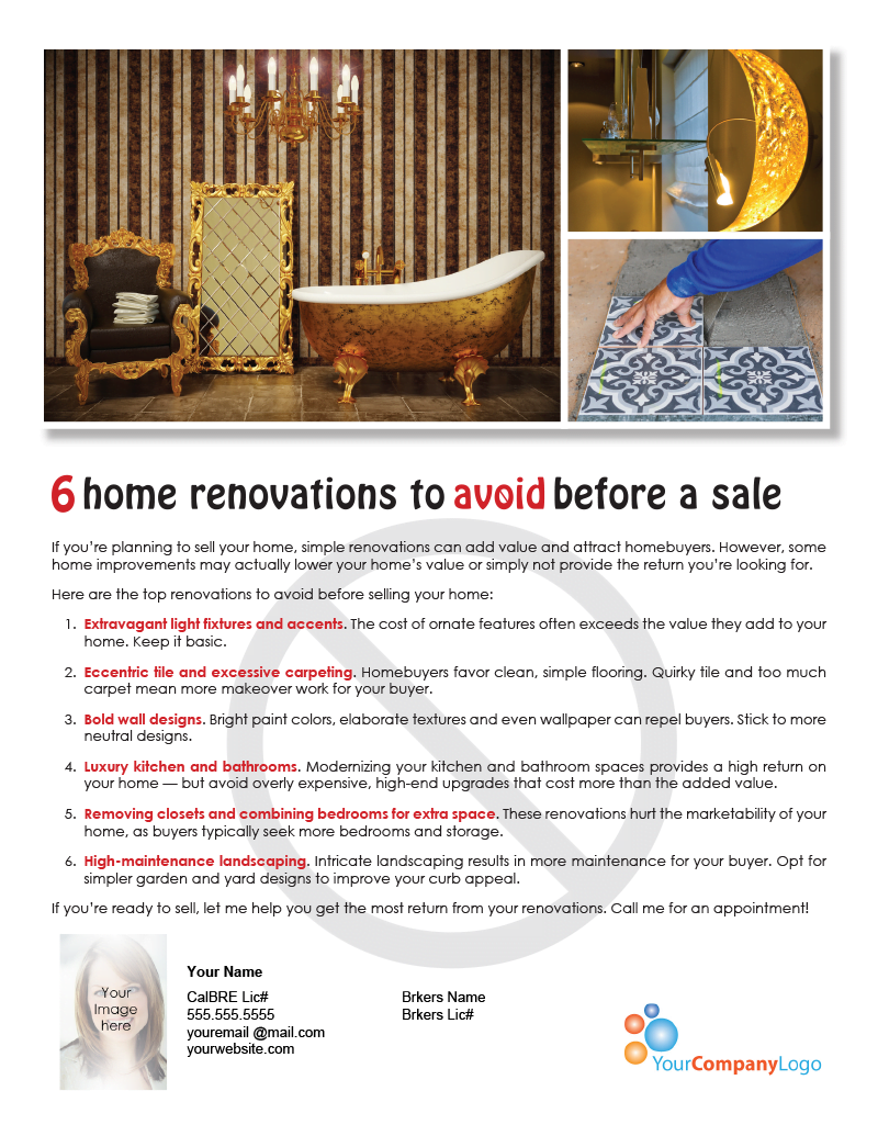 6-home-renovations-to-avoid-before-a-sale
