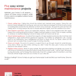Winter maintenance projects