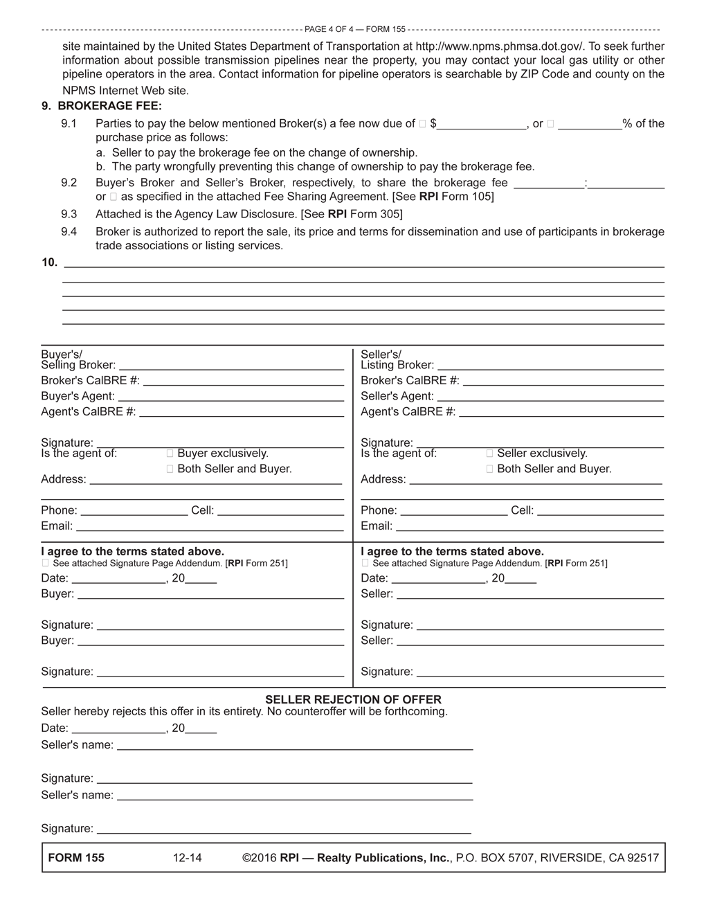 Purchase agreement variations for diverse real estate transactions ...