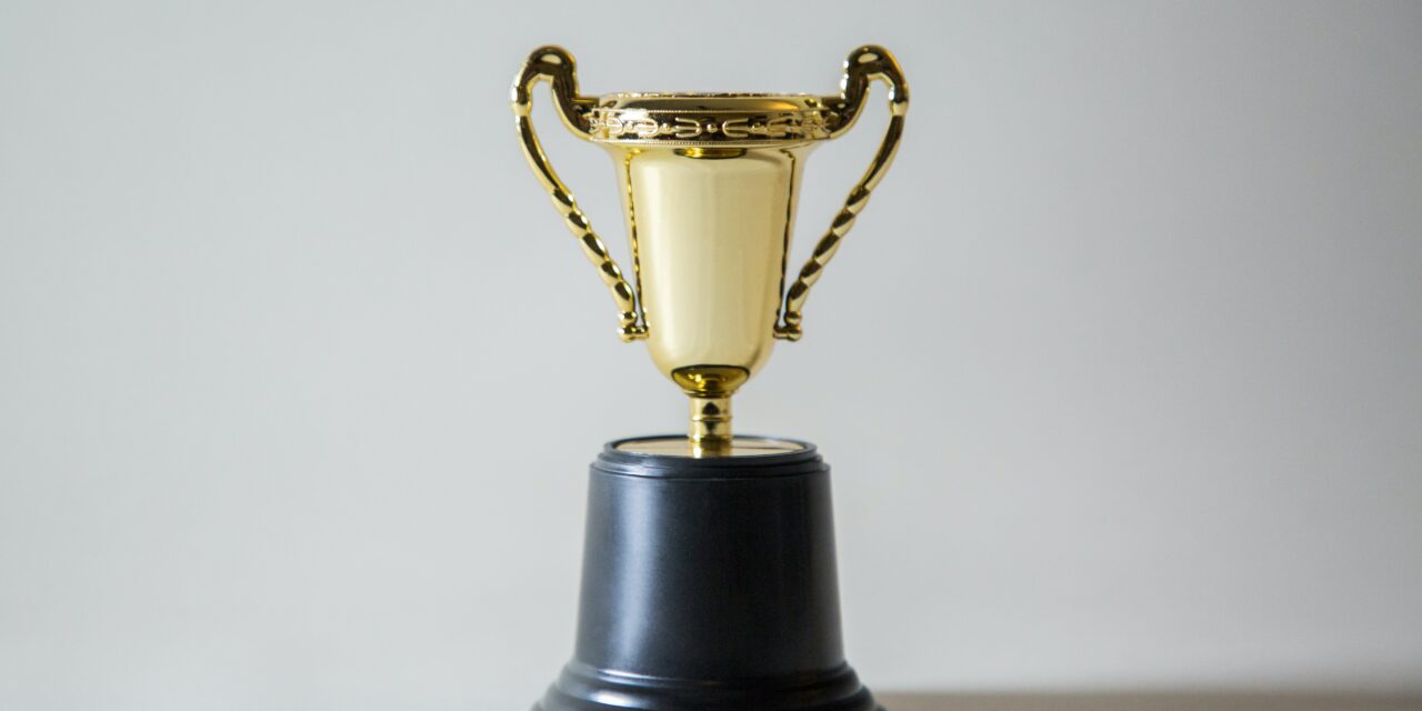 A trophy designating a winner.
