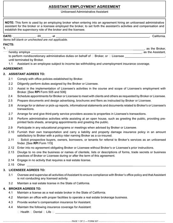 Employment Agreement Letter Sample