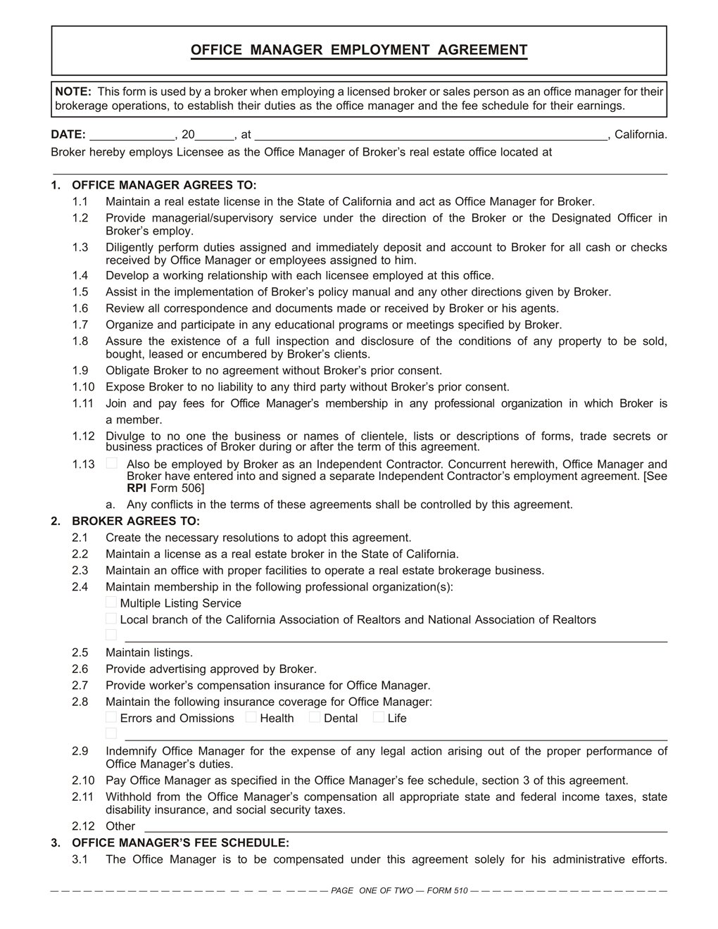 office-manager-employment-agreement-rpi-form-510-firsttuesday-journal