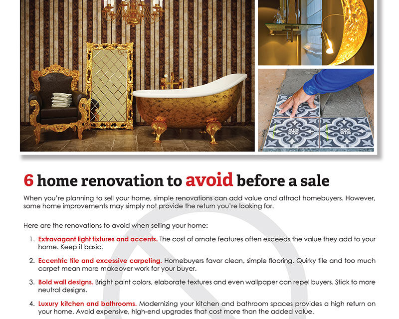 FARM: 6 home renovations to avoid before a sale