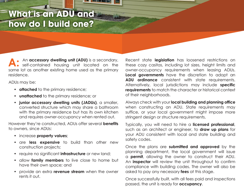 Client Q&A: What is an ADU and how do I build one?