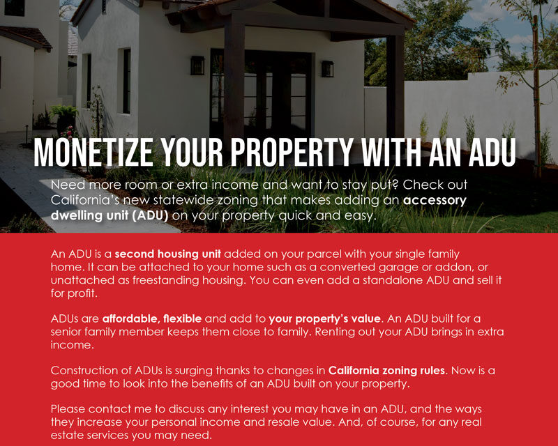 Monetize your property with an ADU