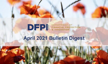 DFPI Bulletin Digest: April 2021