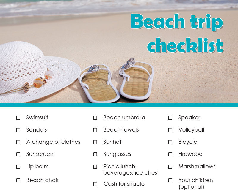 FARM: Beach Trip Checklist