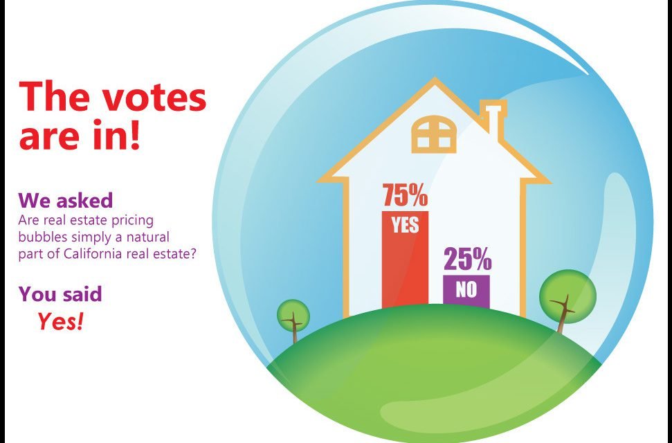 The votes are in: bubbles are a natural aspect of California real estate