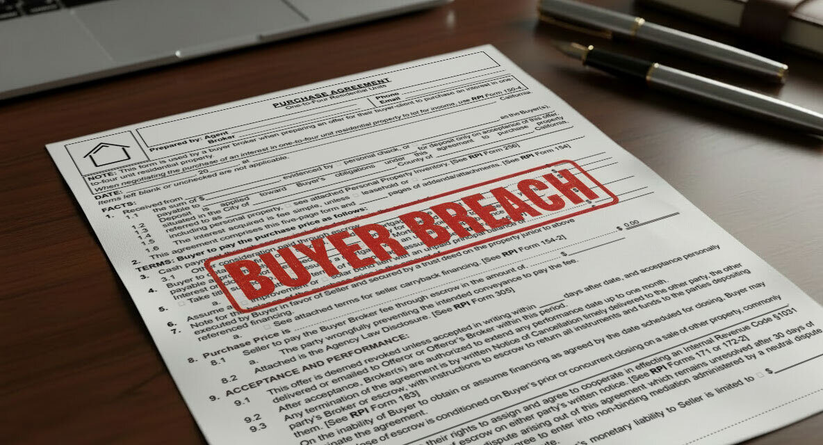 Your fee agreement, a purchase agreement, the breaching buyer