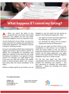 Client Q&A: What happens if I cancel my listing?