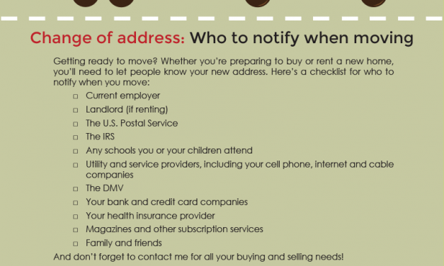 FARM: Change of address: Who to notify when moving