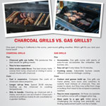 Charcoal vs. gas grill