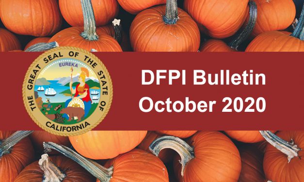 DFPI Monthly Bulletin: October 2020