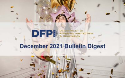 DFPI Bulletin Digest: December 2021