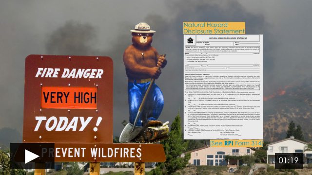 Disclosure of Very High Fire Hazard Severity Zones