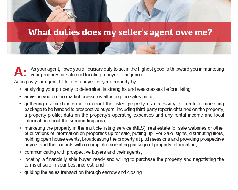 Client Q&A: What duties does my seller’s agent owe me?