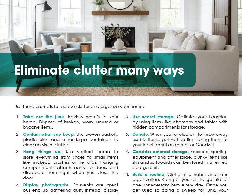 FARM: Eliminate clutter many ways