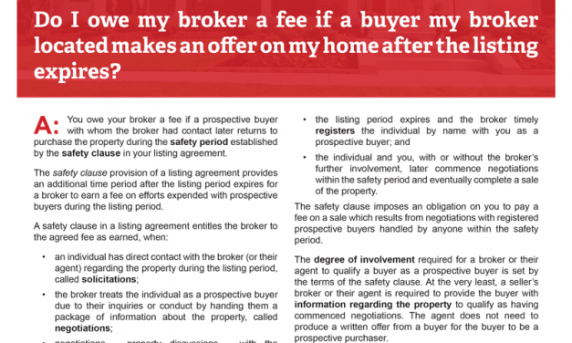 Client Q&A: Do I owe a fee if a buyer my broker located makes an offer after the listing expires?