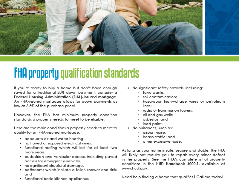 FARM: FHA property qualification standards