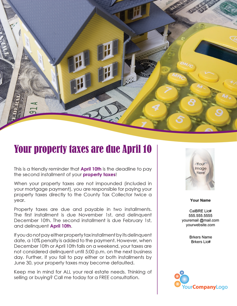 FARM Your property taxes are due April 10 firsttuesday Journal