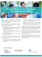 Client Q&A: What benefit do I receive with a buyer representation agreement?
