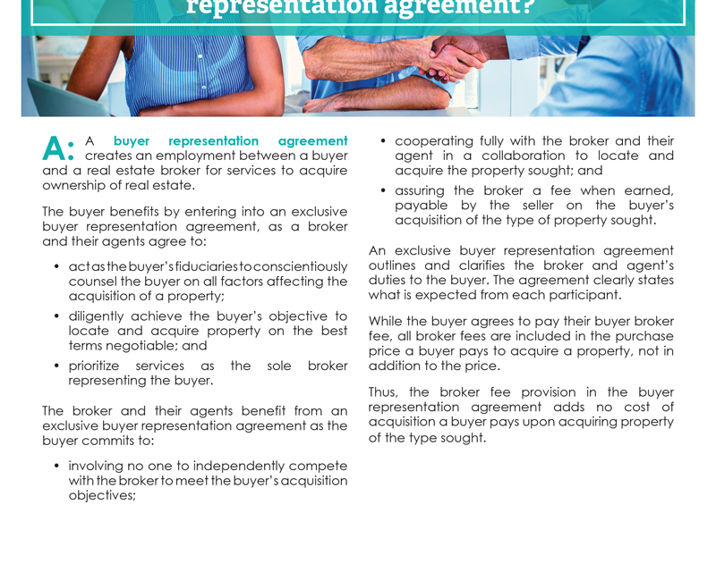 Client Q&A: What benefit do I receive with a buyer representation agreement?