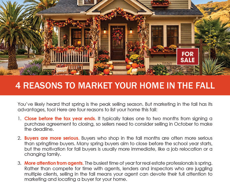 FARM: 4 reasons to market your home in the fall