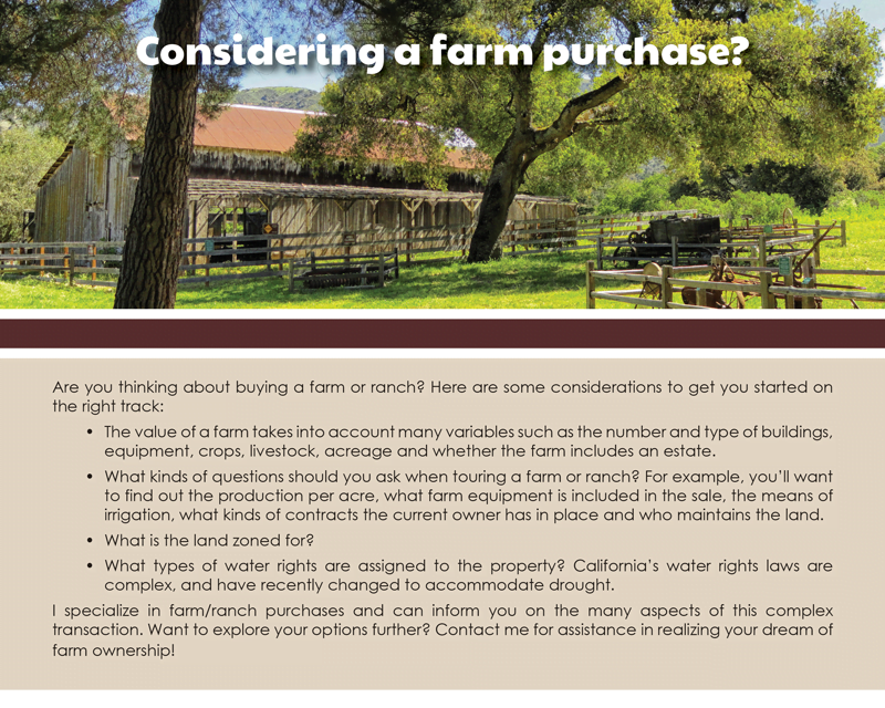 FARM: Considering a farm purchase?