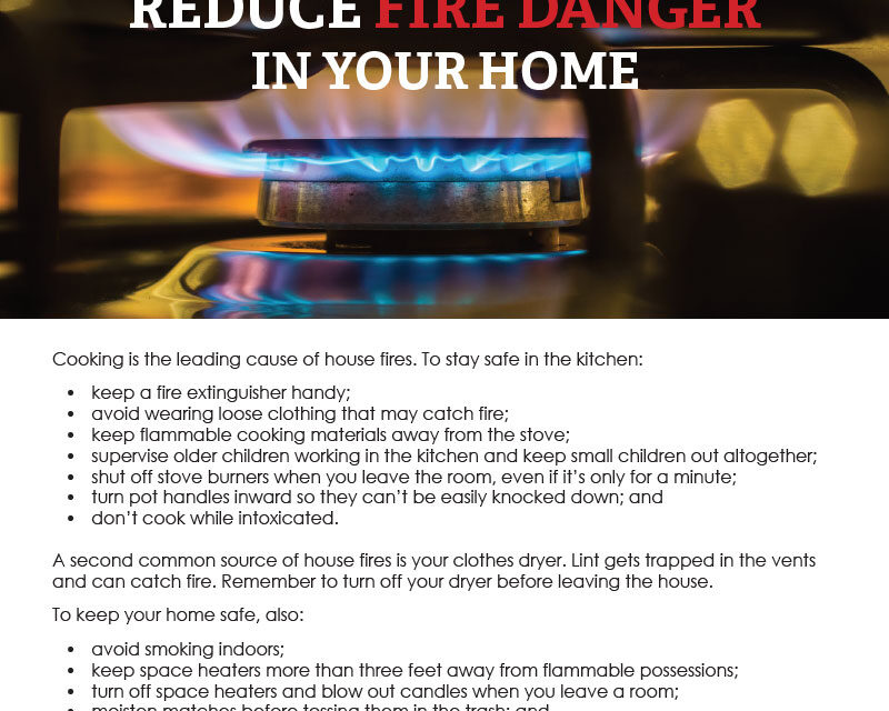 FARM: Reduce fire danger in your home