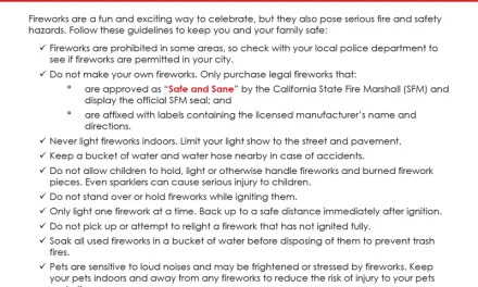 FARM: Firework safety guide