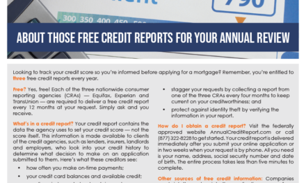 FARM: About those free credit reports for your annual review