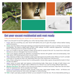 Get your vacant residential unit rent ready