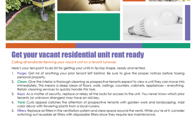 FARM: Get your vacant residential unit rent ready