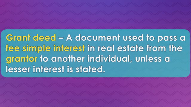 Word-of-the-Week: Grant deeds