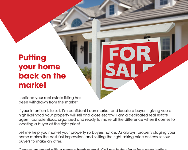 FARM: Putting your home back on the market