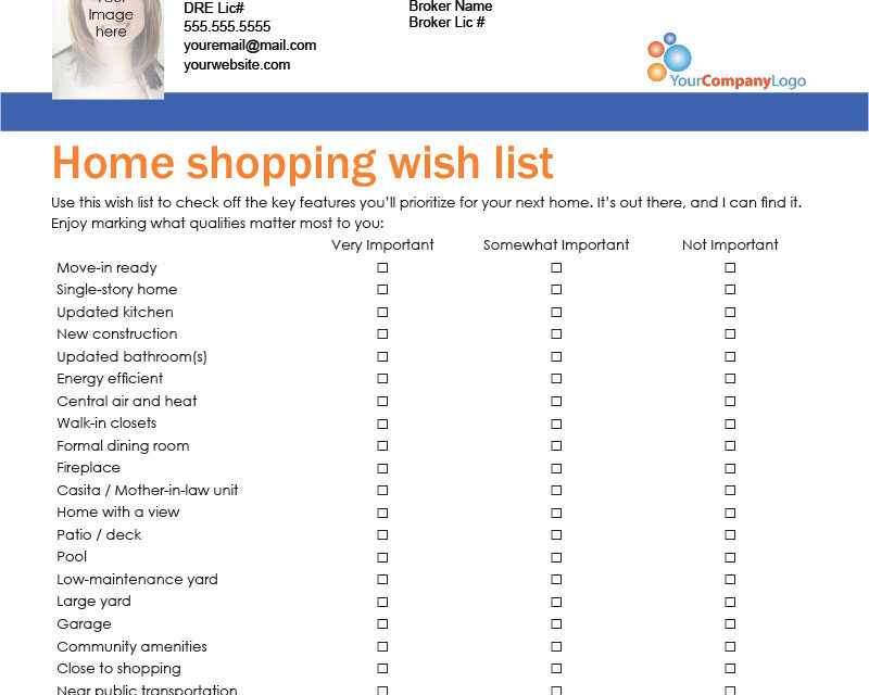 FARM: Home shopping wish list