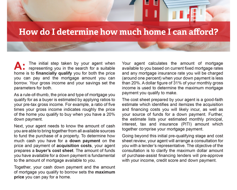 Client Q&A: How do I determine how much home I can afford?