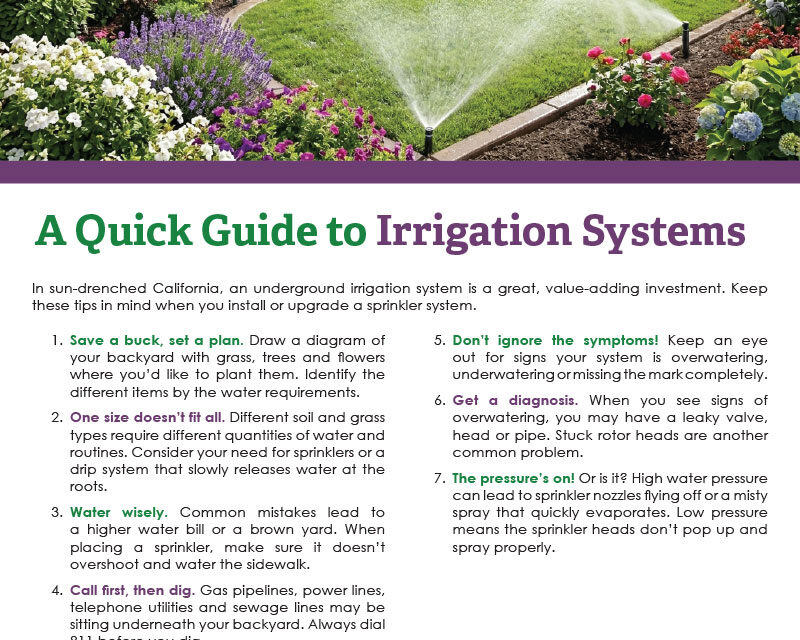 FARM: A quick guide to irrigation systems