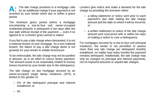 Client Q&A: What happens when I’m late on a mortgage payment?