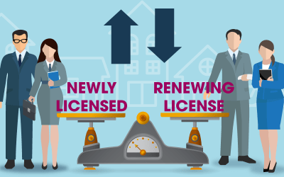 Home sales volume impacts sales agent licensing and renewals