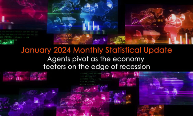 Agents pivot as the economy teeters on the edge of recession; Monthly Statistical Update (January 2024)