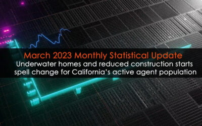 Underwater homes, reduced construction starts spell change for California’s active agent population; Monthly Statistical Update (March 2023)