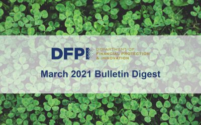 DFPI Bulletin Digest: March 2021