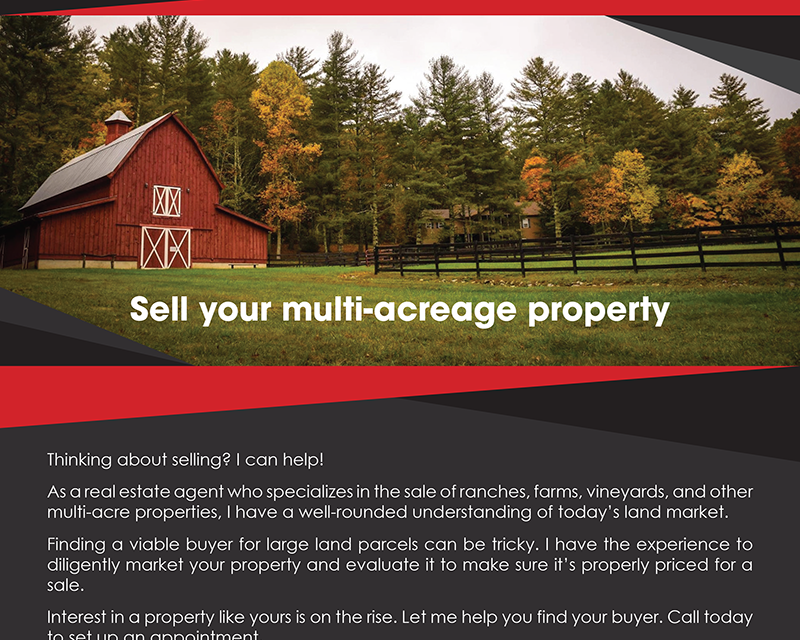 FARM: Sell your multi-acreage property