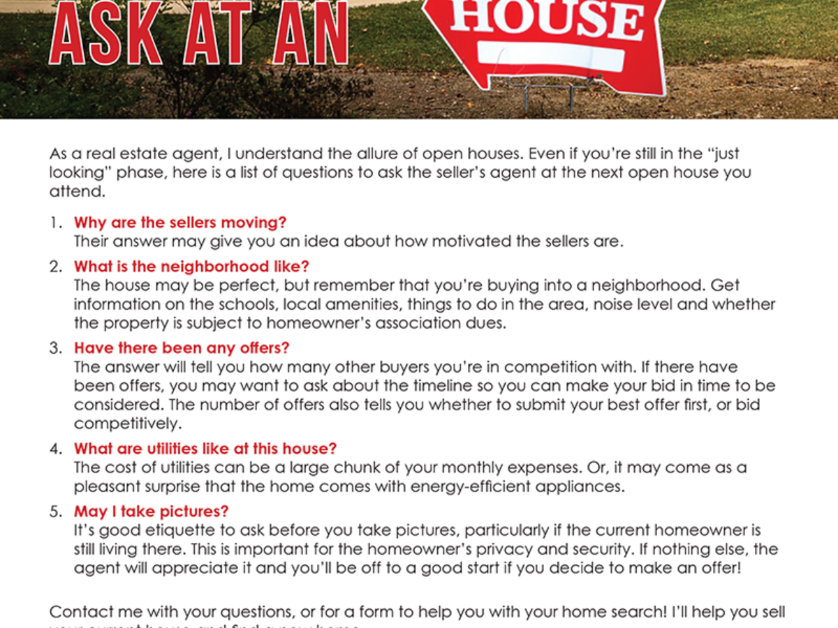 14 Questions To Ask When Buying a House