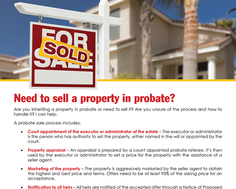 FARM: Need to sell a property in probate?