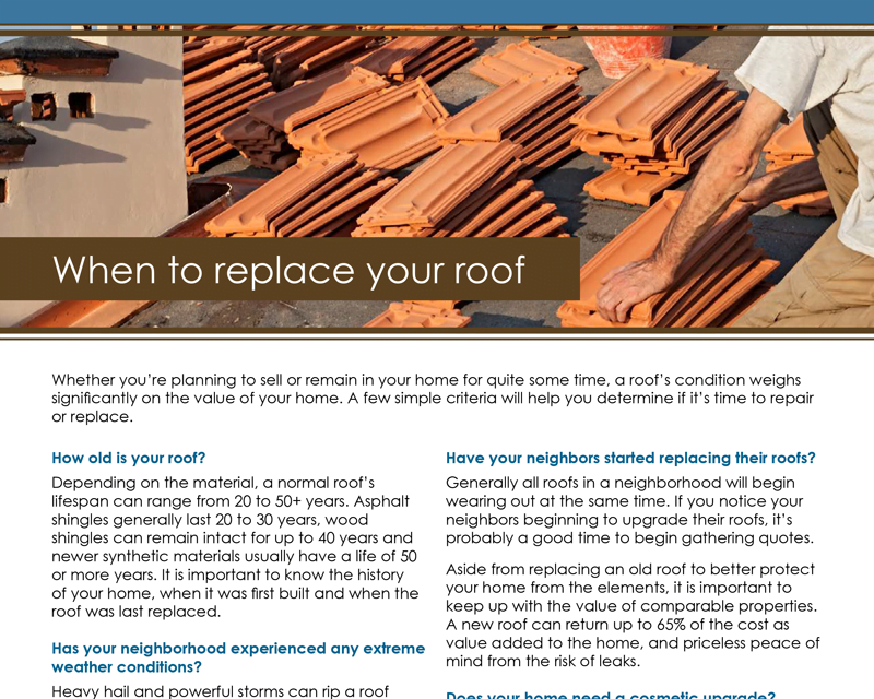 FARM: When To Replace Your Roof