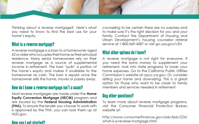 FARM: Reverse mortgage smarts