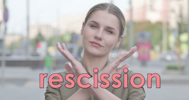 Right of rescission, after closing